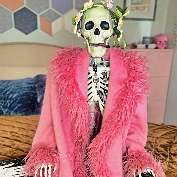 Pink Penny Lane Coat from Nasty Gal! Faux Shearling Fur Trim Wool. NWT 0 Petite - Picture 11 of 12